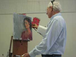Painting demonstration by artist Decker Walker at Portola Art Gallery on Sept. 17
