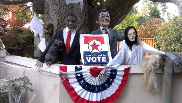 Spotted: Zombie Presidential candidates in Menlo Park