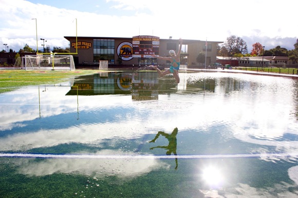 M-A football field underwater
