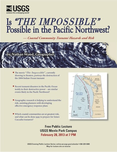 Is “The Impossible” possible? – USGS public lecture on Feb. 28