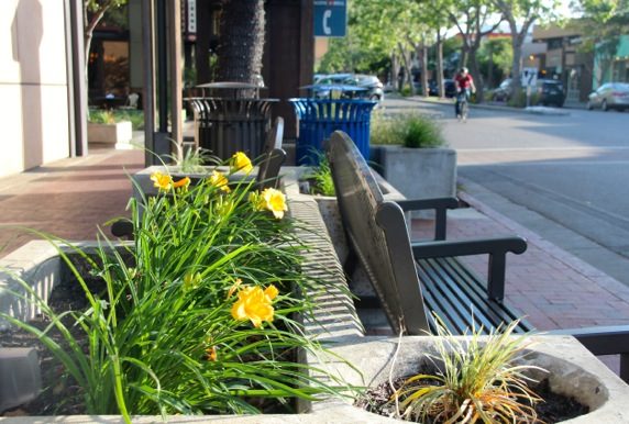 New planting boxes bring extra burst of Spring to downtown Menlo Park