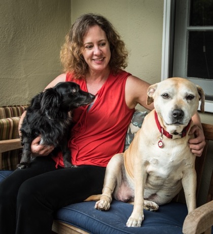 Beth Martin both fosters and adopts dogs through Muttville Senior Dog Rescue
