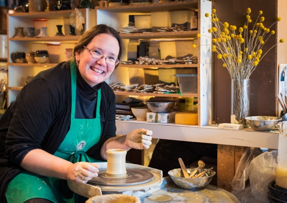 Potter Kate Dutton-Gillett is featured at Willow Art show this Sunday