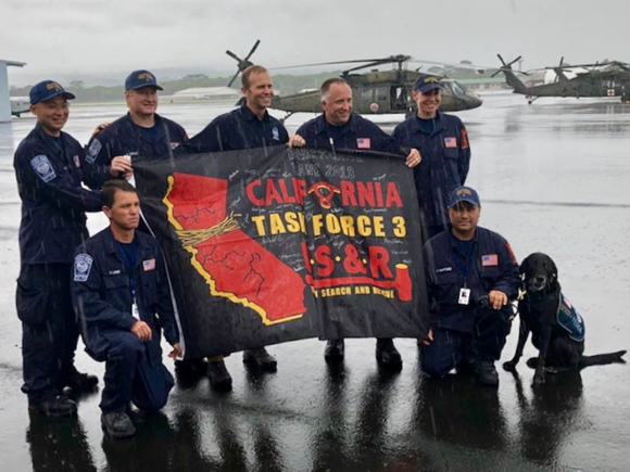 Spotted: California Urban Search and Rescue Task Force 3 presenting flag to FEMA director in Hilo