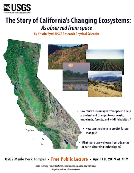 USGS evening lecture on April 18 looks at California’s changing ecosystems as observed from space