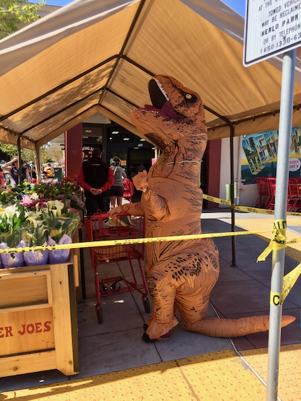 Spotted: Dinosaur shopping at Trader Joe’s