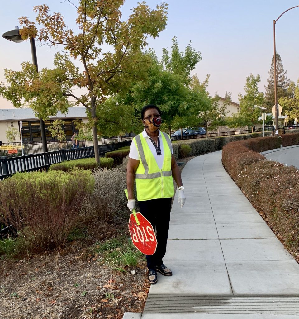 Spotted: Izola the Oak Knoll school crossing guard back at work
