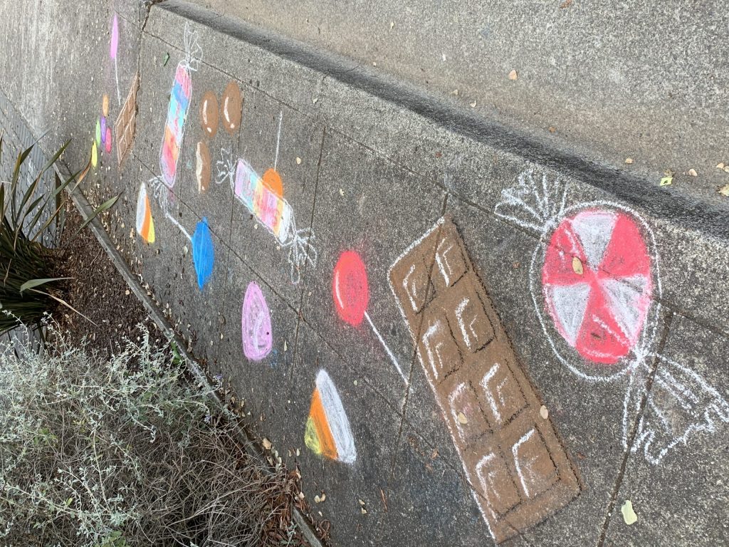 Spotted: Colorful candy chalk art in Ladera