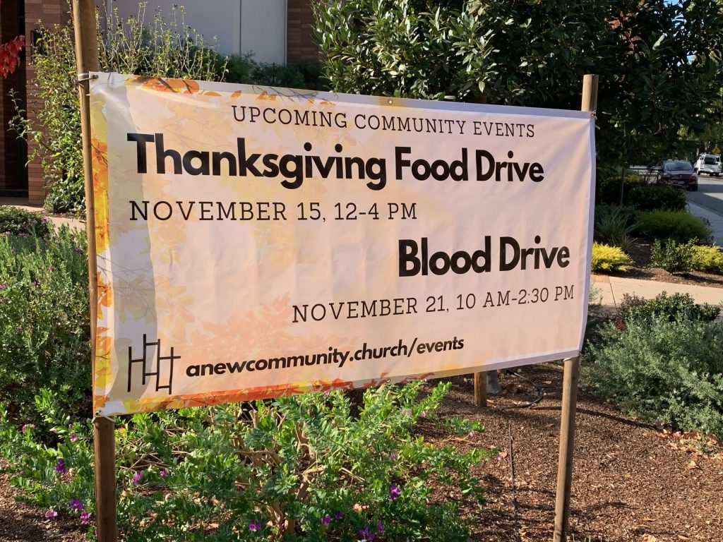 New Community Church hosts Thanksgiving Food Drive on November 15