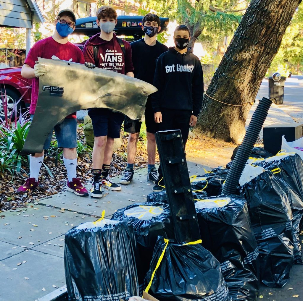 Willows family and friends clean up section of San Francisquito Creek