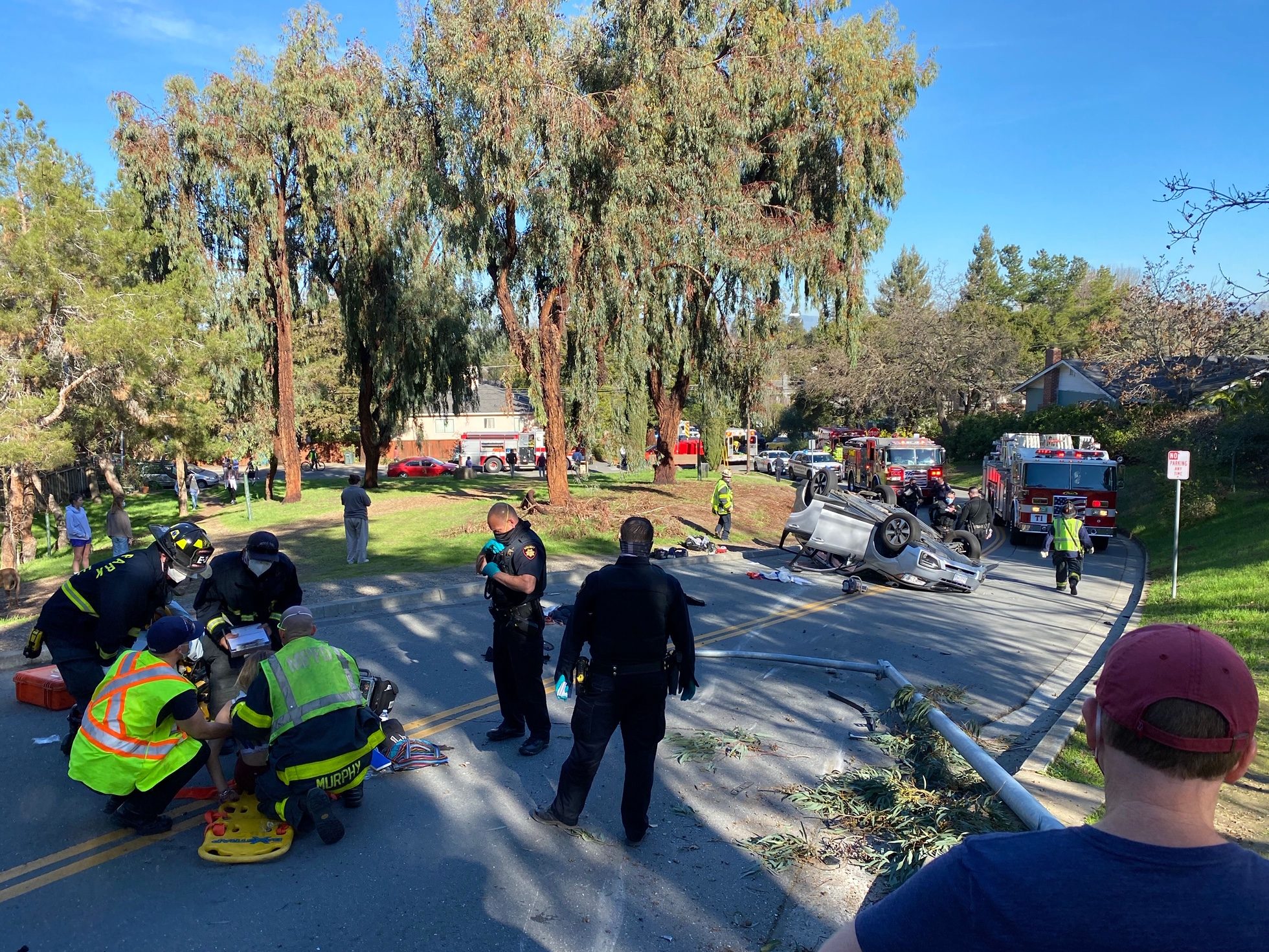 Three teenagers seriously injured in rollover auto accident near