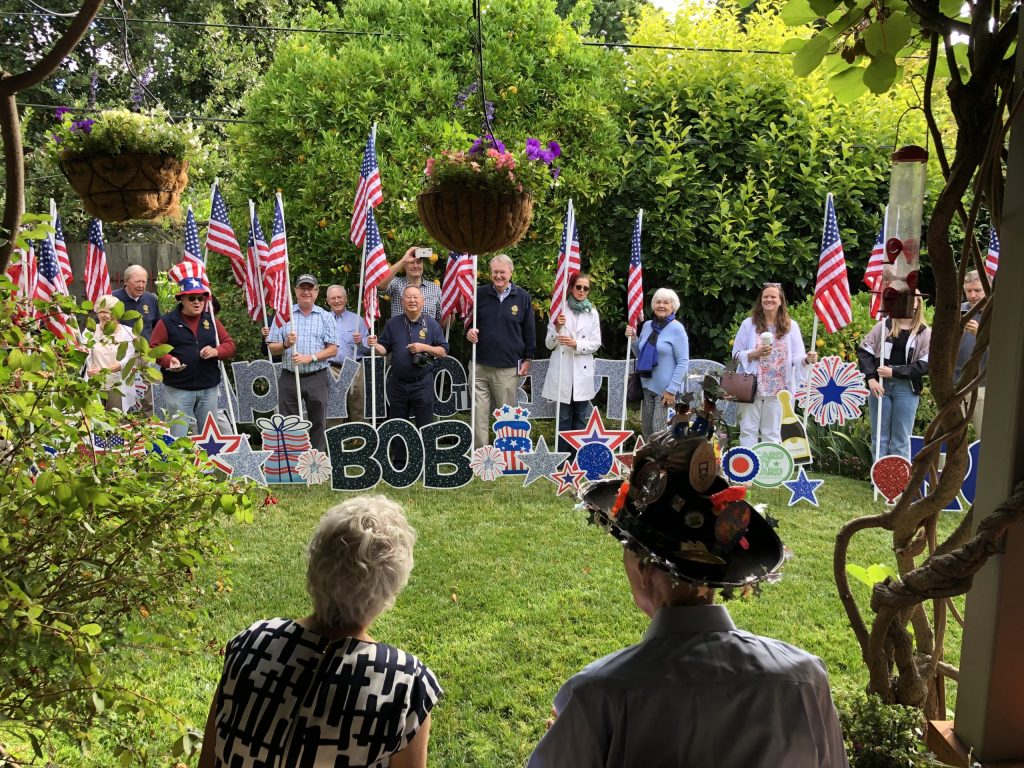 Menlo Park resident Bob Williams celebrates his 100th birthday