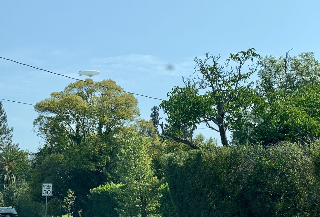 Spotted: Blimp over Menlo Park