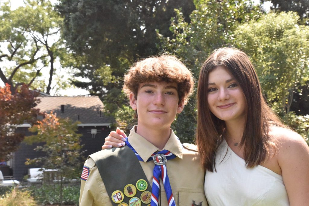 Parker Brown honored as Eagle Scout in backyard celebration