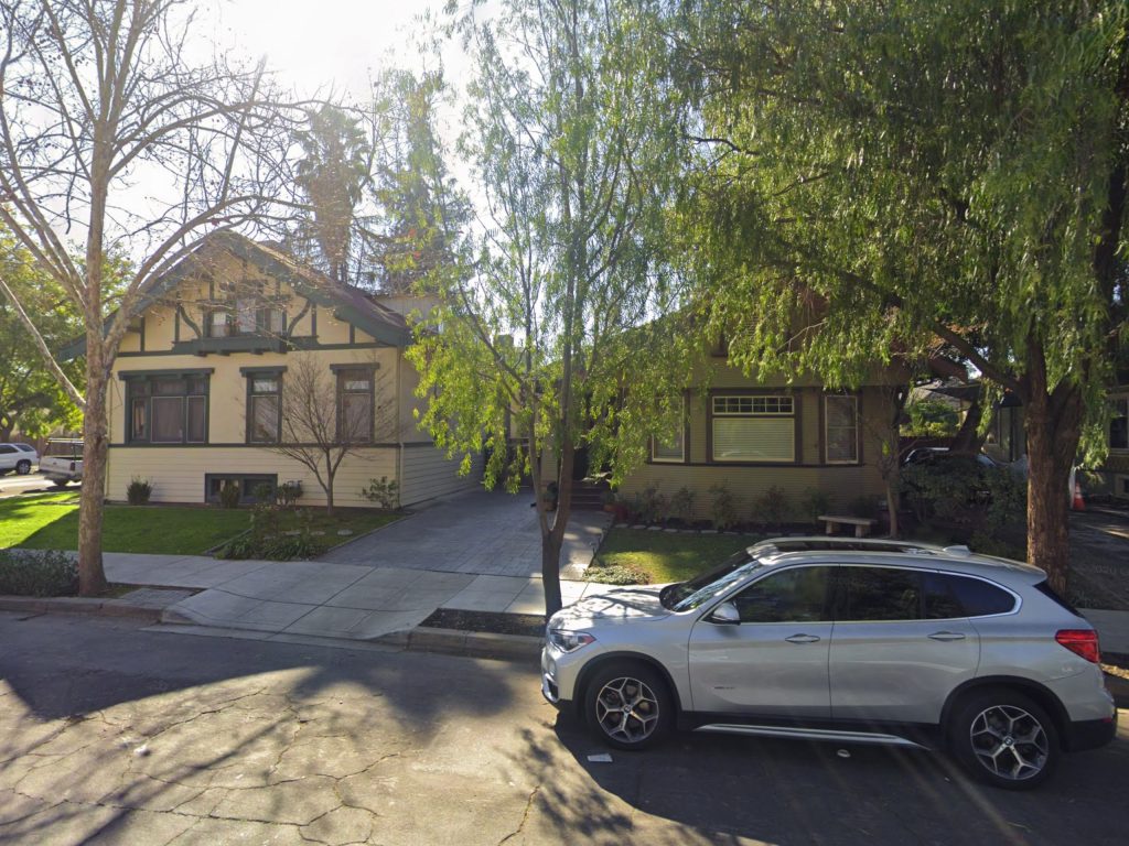 Next to the Doobie Brothers house is the M-A Greenhouse (now yellow!)
