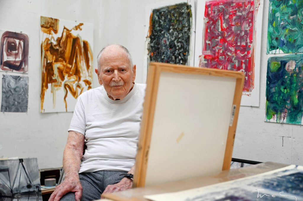 Exhibit of Joseph Zirker’s artwork on display at Café Zoë