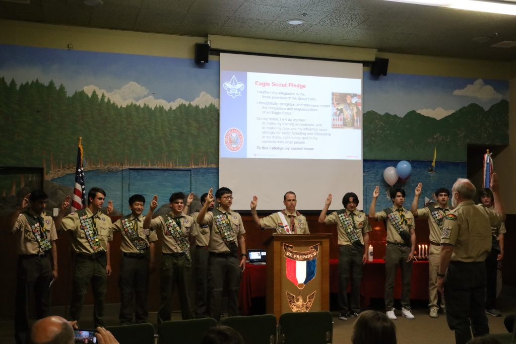 12 Scouts from Menlo Park Troop 109 earn Eagle Scout rank