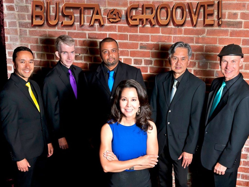 Busta-Groove! performs at Fremont Park on August 10