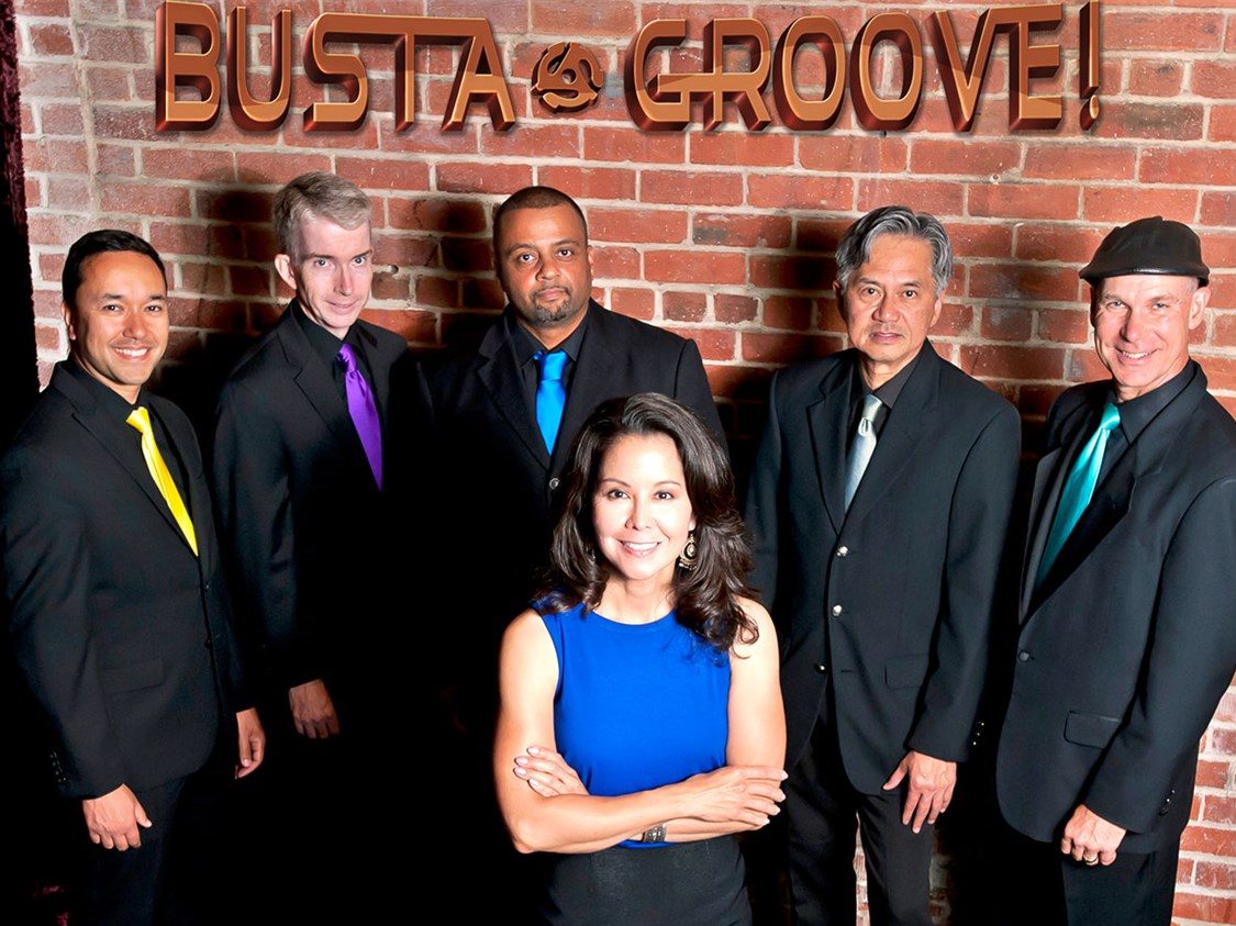 BustaGroove! performs at Fremont Park on August 10 InMenlo