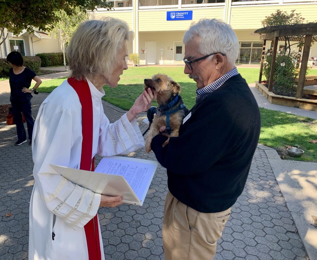 Spotted: Blessing of animals at Trinity Church in Menlo Park