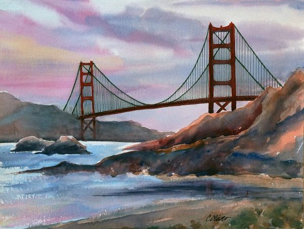 Watercolor paintings depicting “Amazing California” on view at Portola Art Gallery in December