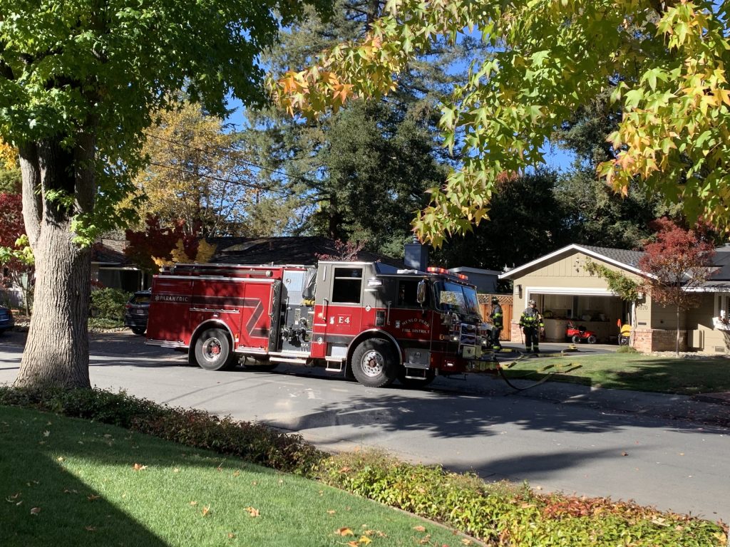 Spotted: Menlo Fire at scene of gas leak