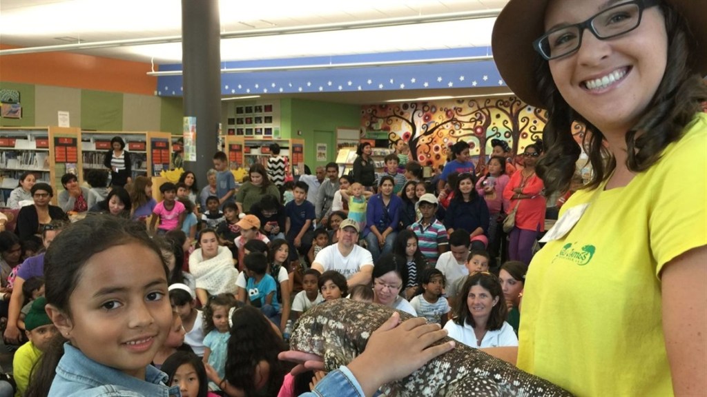 Visit with Jungle James reptiles on April 2