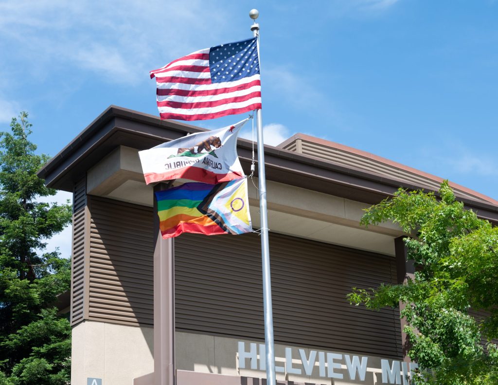 Spotted: Pride flag flying at Hillview School
