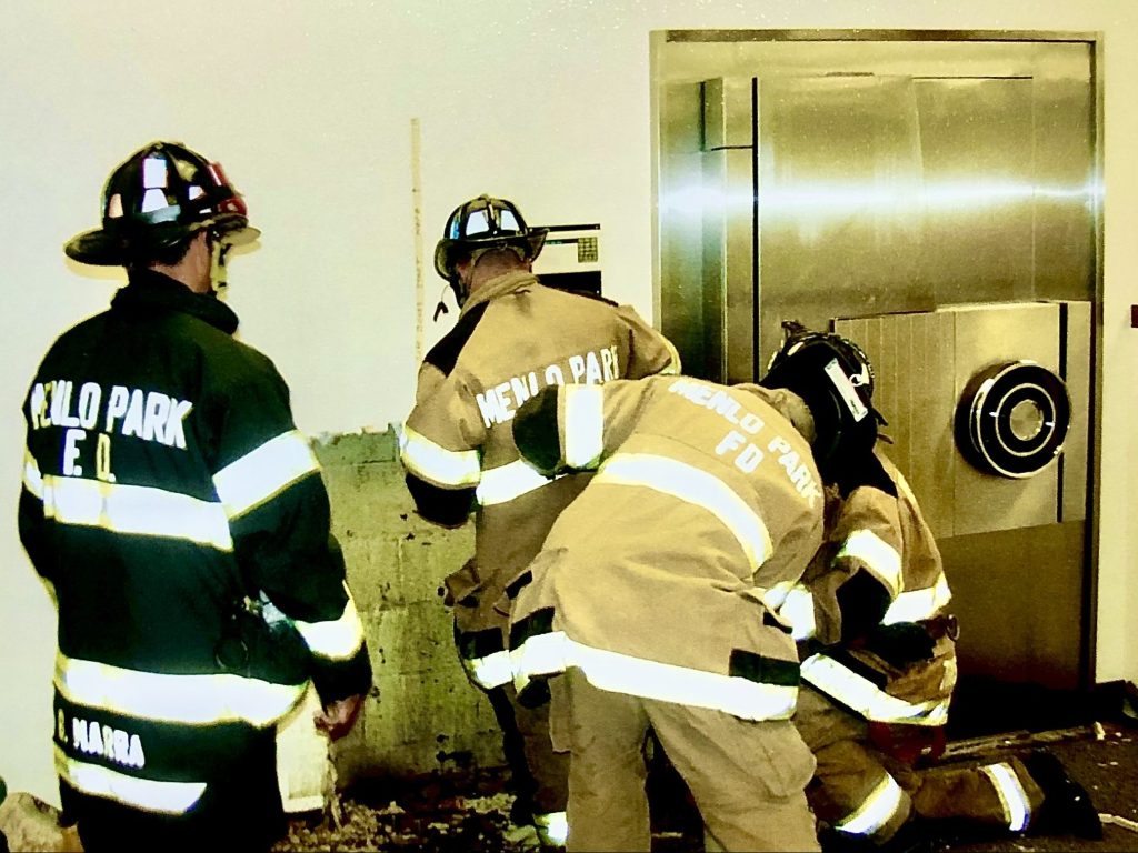 Menlo Fire rescues toddler from locked bank vault 20 years ago today