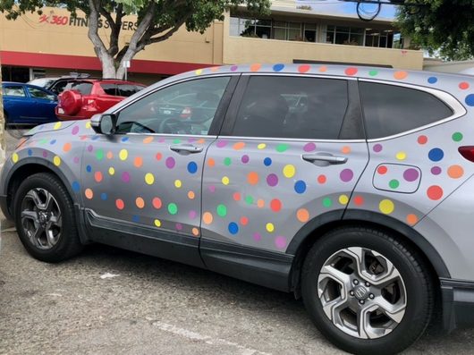Spotted: Car with spots in Menlo Park