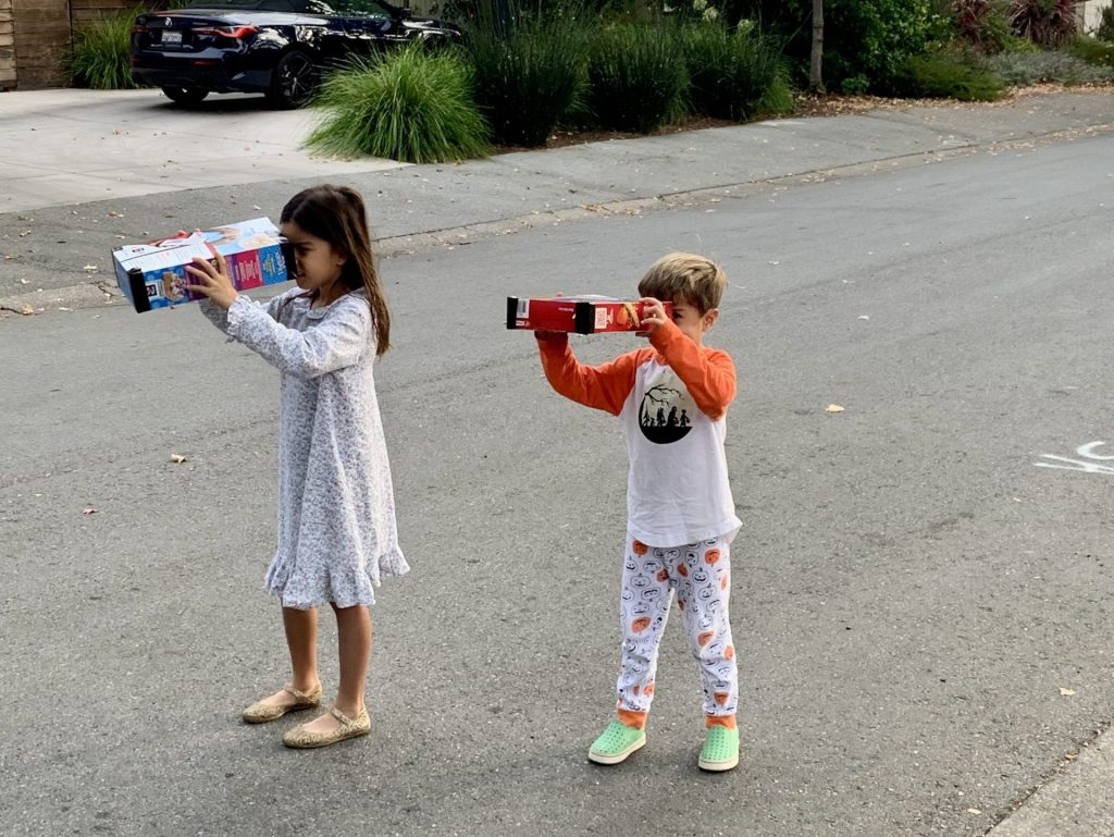 Spotted: Young solar eclipse viewers