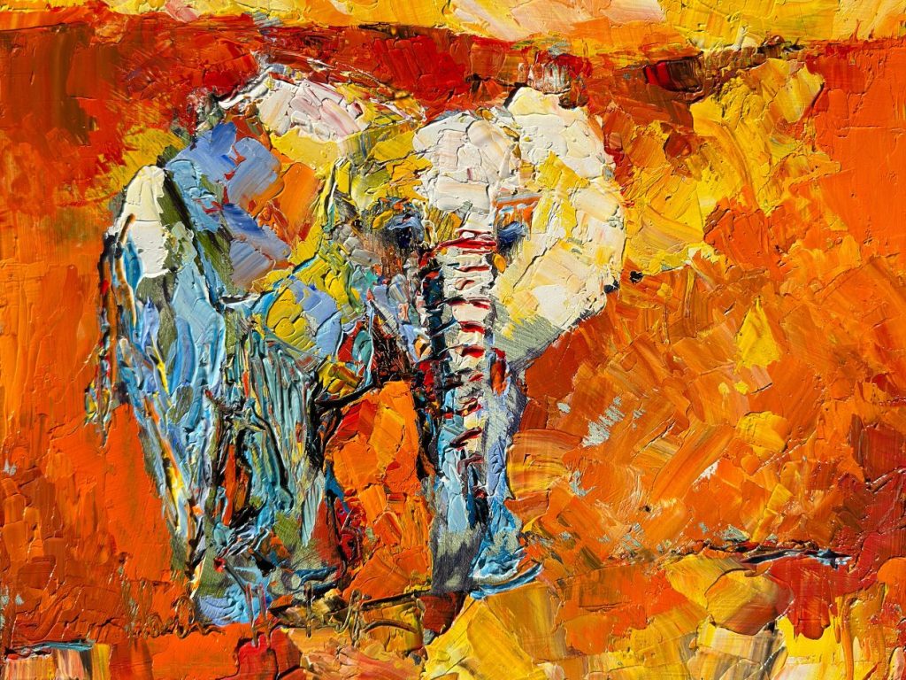 Marsha Heimbecker’s “Orphaned Elephants of Tsavo and Recent Works Inspired by a Drop in the Ocean” is December Portola Art Gallery exhibit