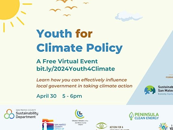 Youth for Climate Policy panel will take place on April 30