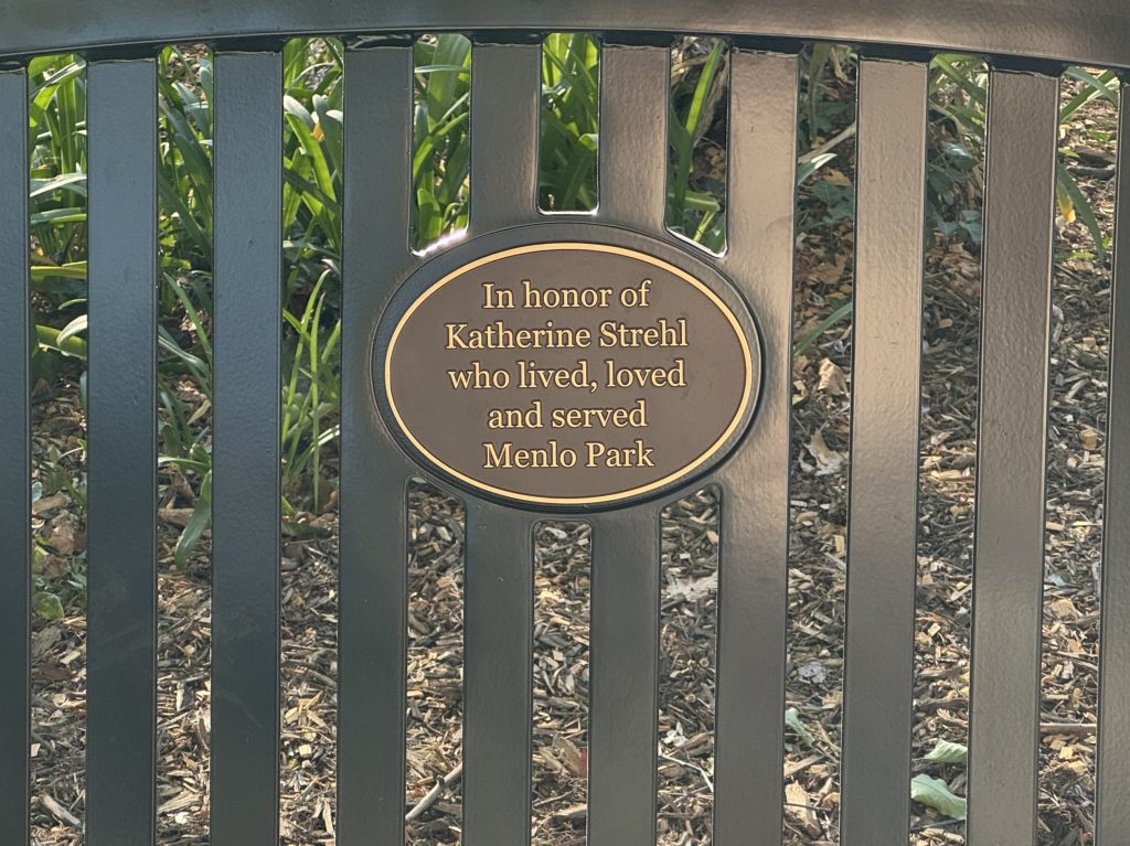 Spotted: New bench honoring Willows’ Kathrine Strehl