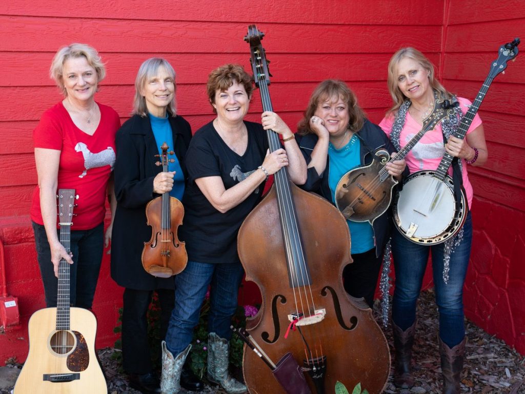 The Goat Hill Girls bluegrass band in Los Gatos on September 27