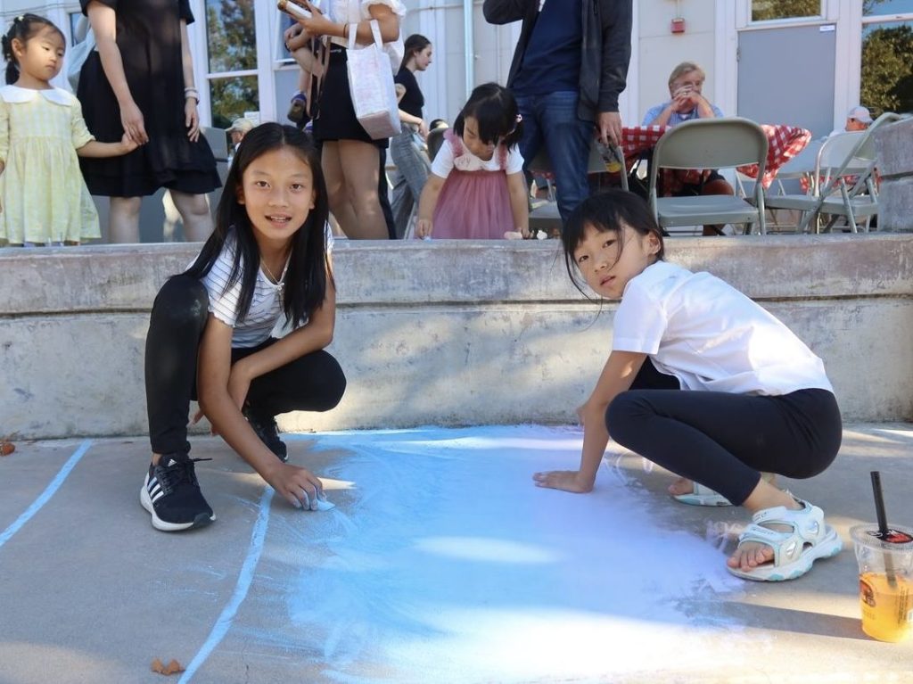 Spotted: Kids enjoying Trinity School’s back-to-school BBQ