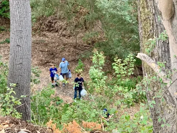 Coastal clean up day at San Francisquito Creek on September 21