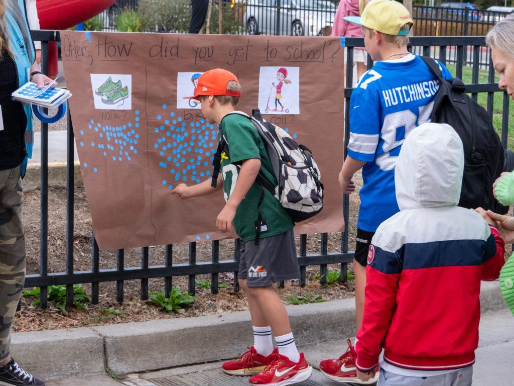 Oak Knoll students walked, biked and rolled their way to school