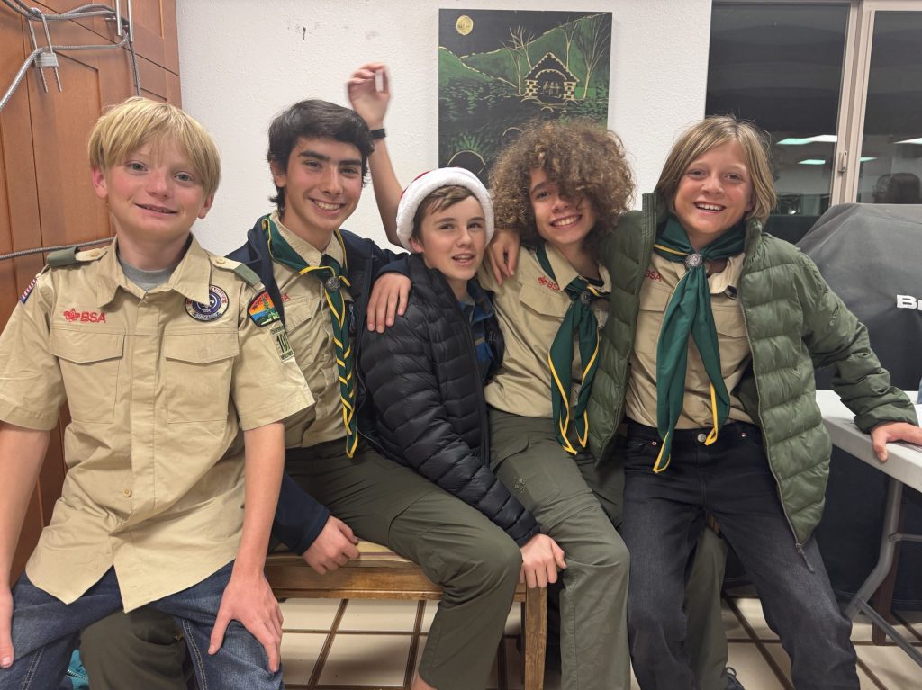 Local Scouts bring holiday cheer to Crane Place in Menlo Park
