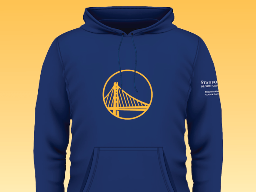 Donate blood and get a Warriors sweatshirt!