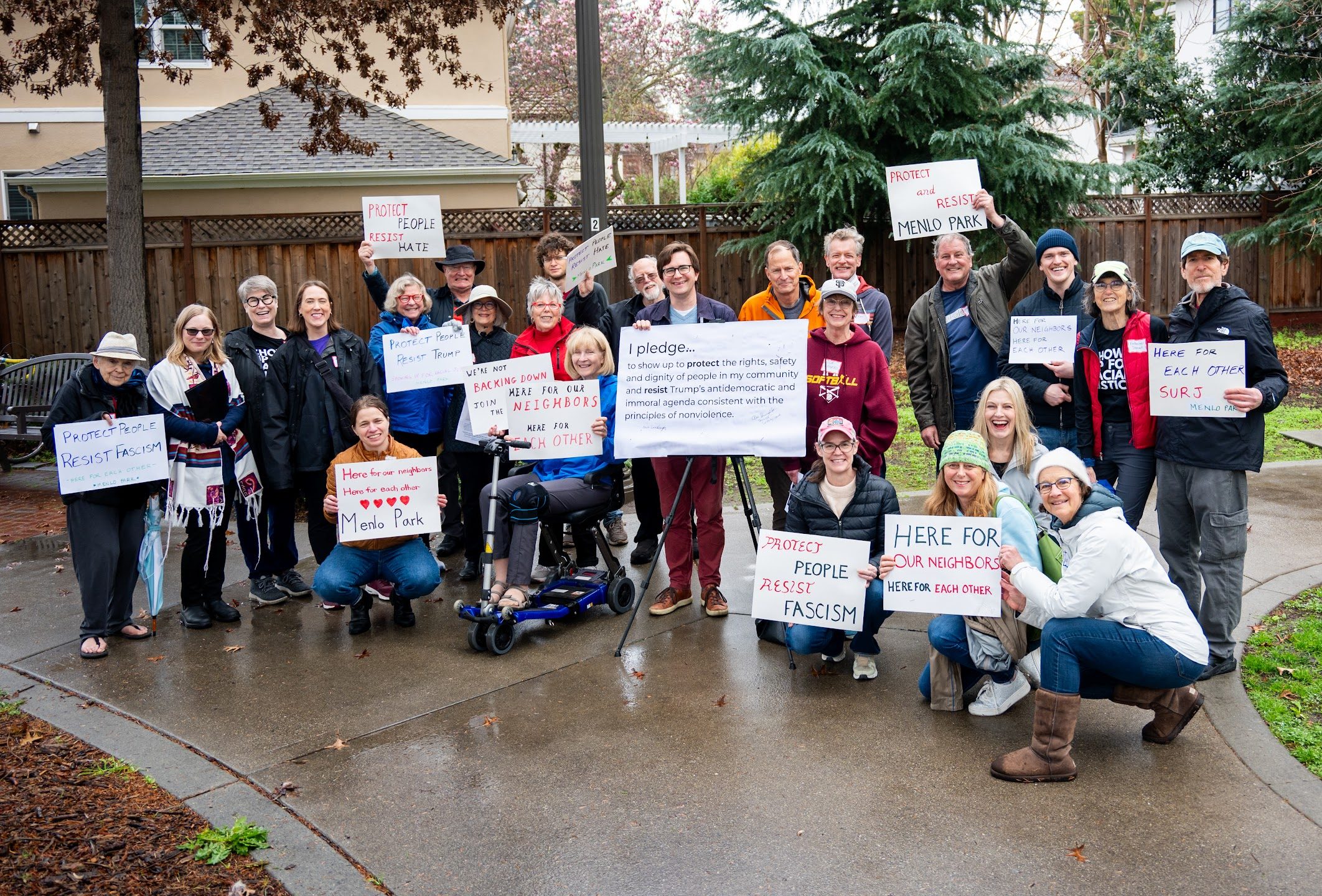 Spotted: Rally for racial justice in Fremont Park - InMenlo
