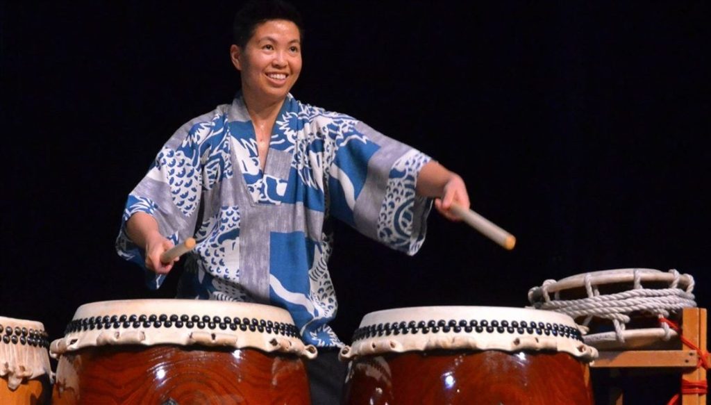 Experience Japanese taiko drumming with Kristy “Aki” Oshiro on April 6