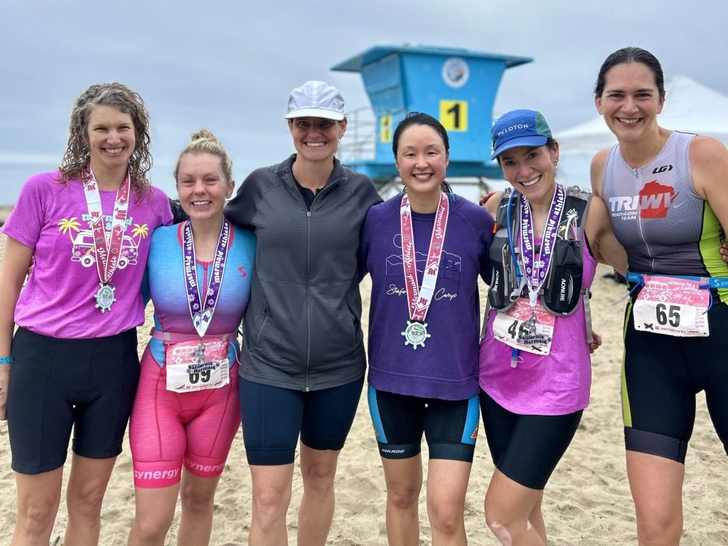 Spotted: Laurel School moms at the Mermaid Triathlon
