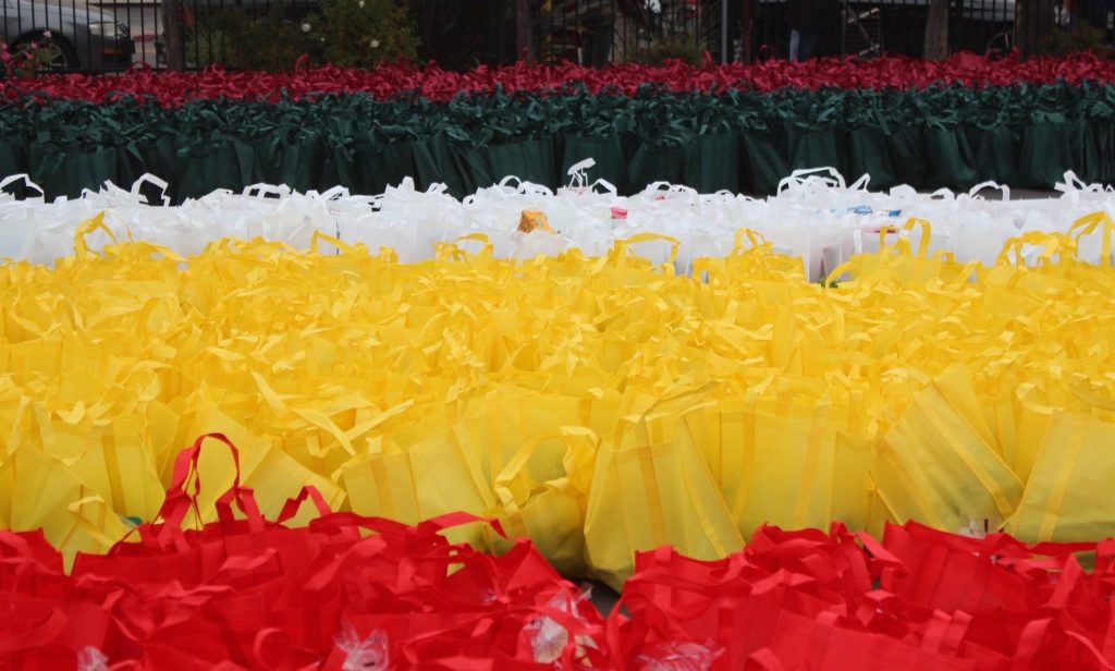 Record breaking amount of food delivered at M-A canned food distribution day