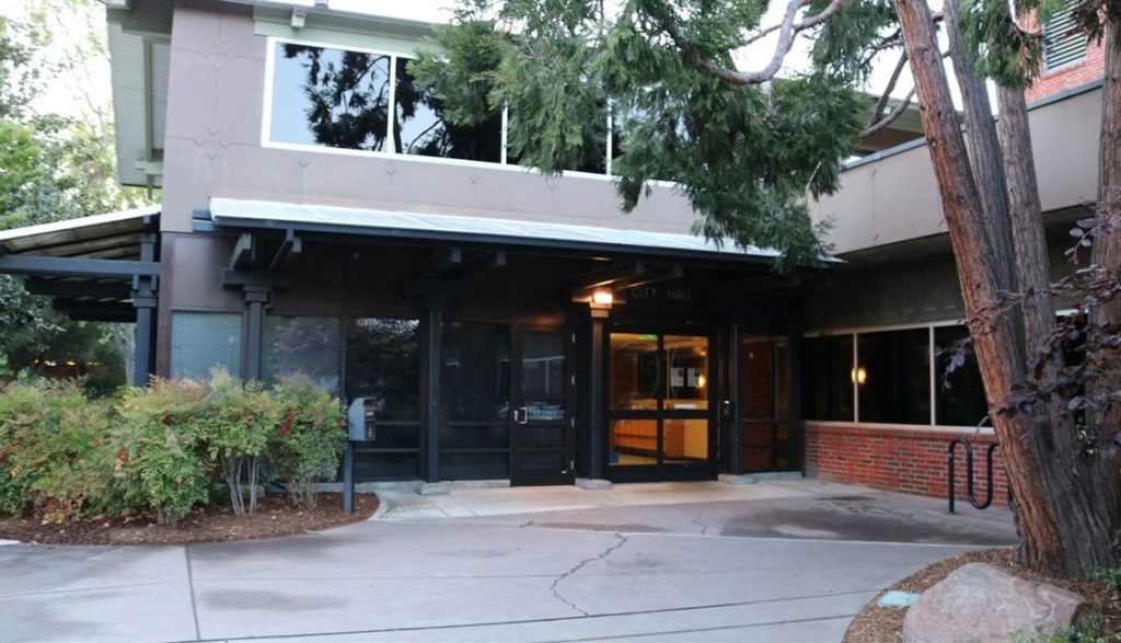 Solar panel installation at Menlo Park City Hall