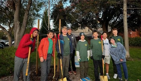 Spotted: Scouting America Troop 109 planting Red Ruby Horsechestnut trees