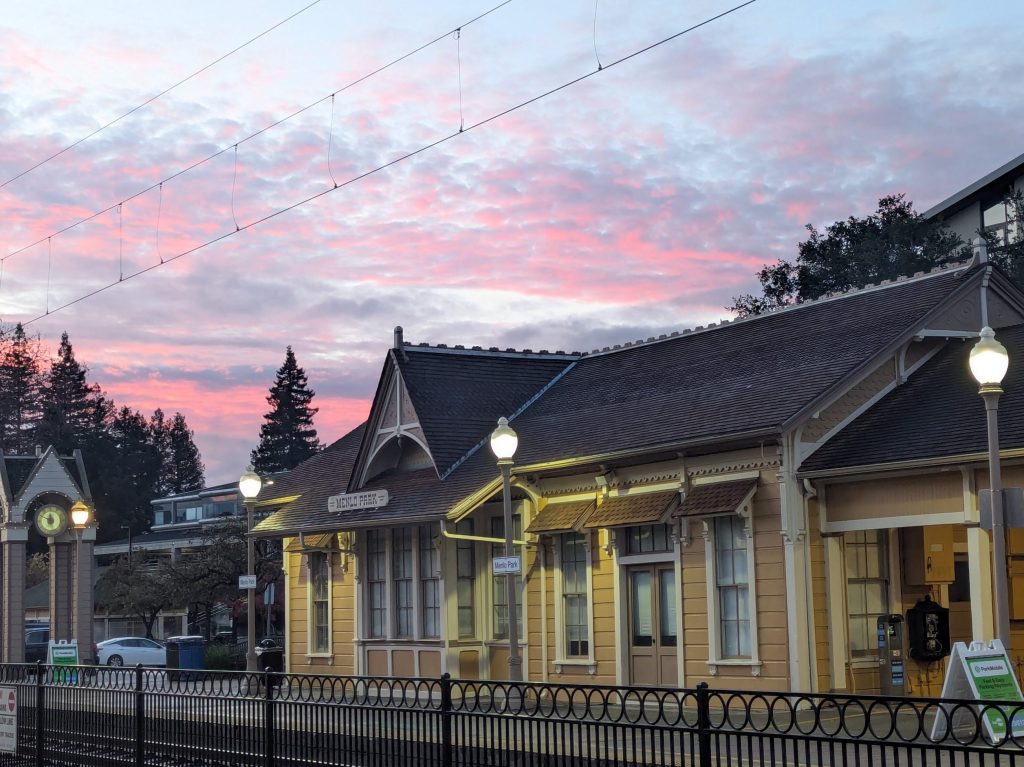 Spotted: Sunrise at Menlo Park train station