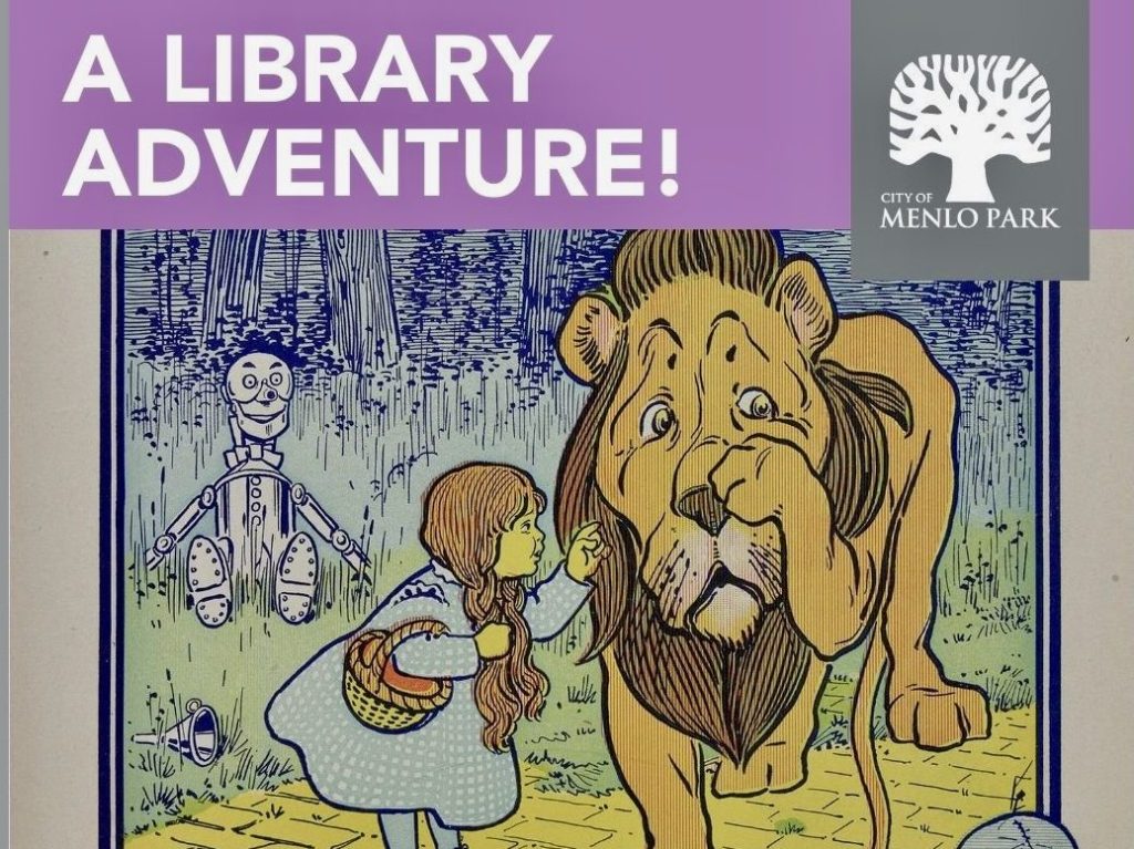 A Library Adventure! takes place at Menlo Park Library on January 27