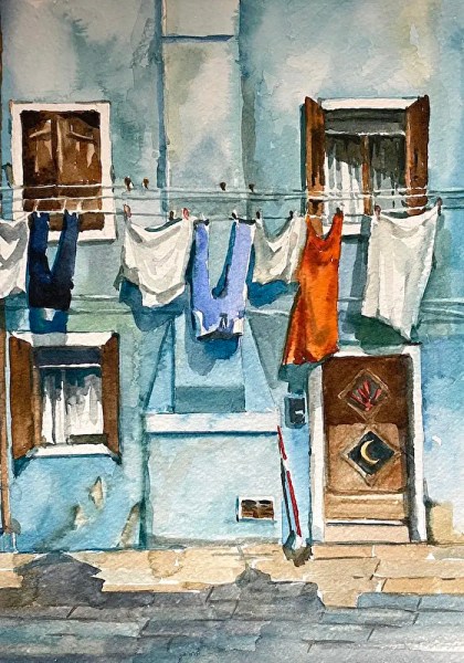 “Italian Art Journey” — watercolors by Inna Cherneykina — featured at Portola Art Galley in February