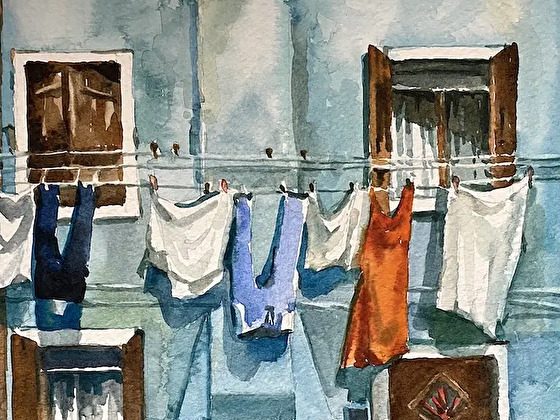 “Italian Art Journey” — watercolors by Inna Cherneykina — featured at Portola Art Galley in February